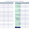 Weekly Budget Spreadsheet Blank Bi Worksheet Student Template Excel Throughout Personal Budget Spreadsheet Template Excel