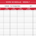 Weekly Work Schedule Template | Professional Template With Employee Schedule Templates