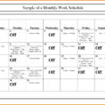 Work Calendar Template Luxury Monthly Work Schedule Template Example For Monthly Employee Schedule Template