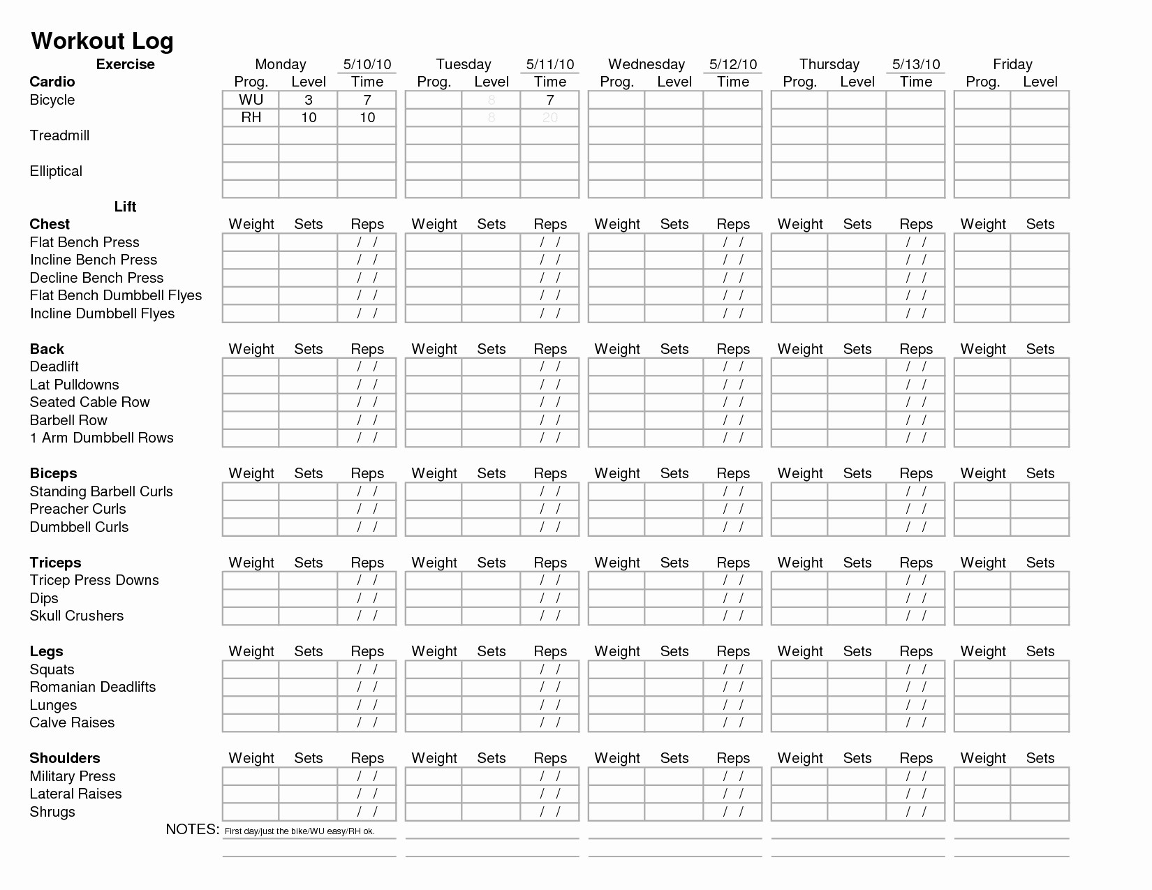 Workout Spreadsheet Inspirational 12 New Workout Template Excel – My to Training Spreadsheet Template
