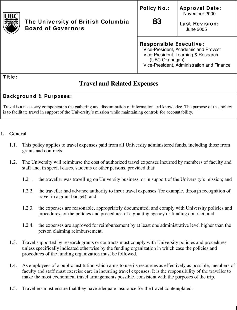 1.6. Travellers May Retain For Personal Use Any Loyalty Program inside Business Travel Expense Policy Templates