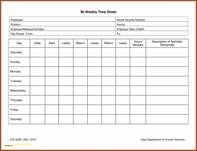 Biweekly Payroll Timesheet Template — db-excel.com