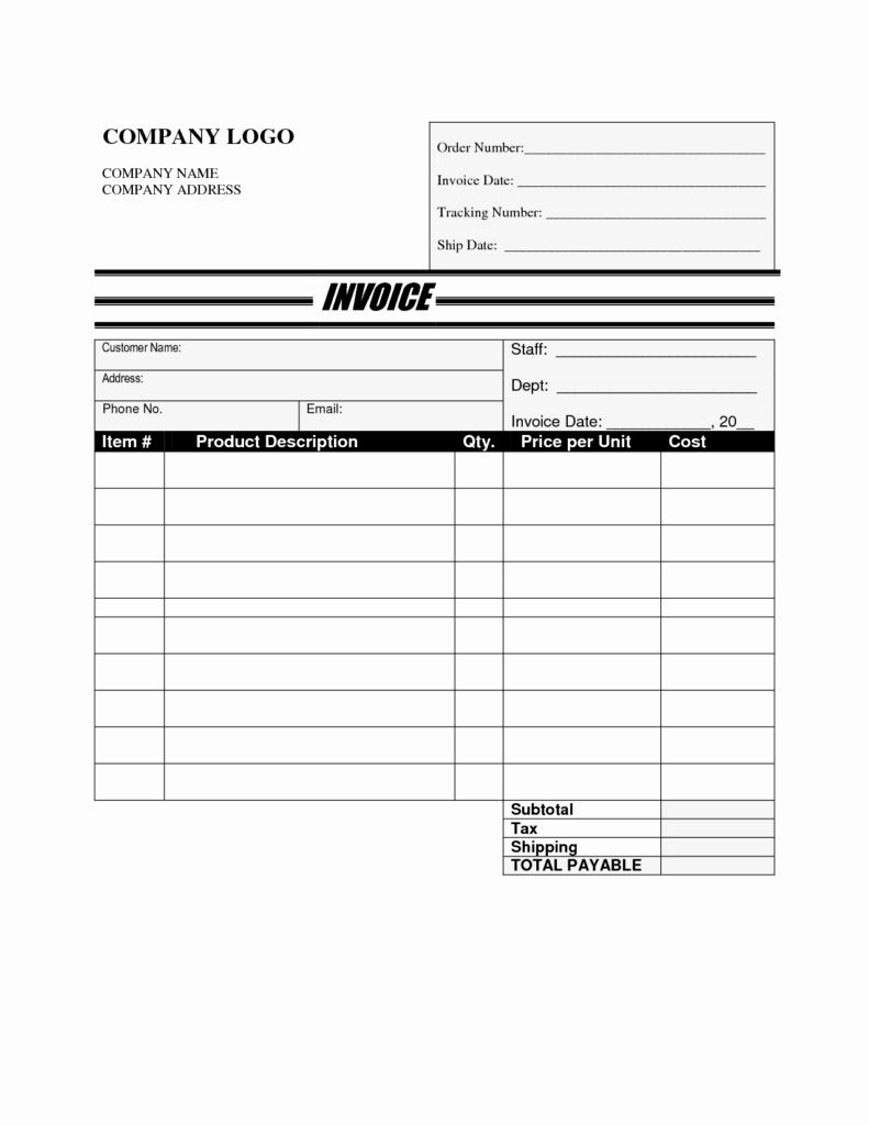 Trucking Invoice Template Pdf PDF Template