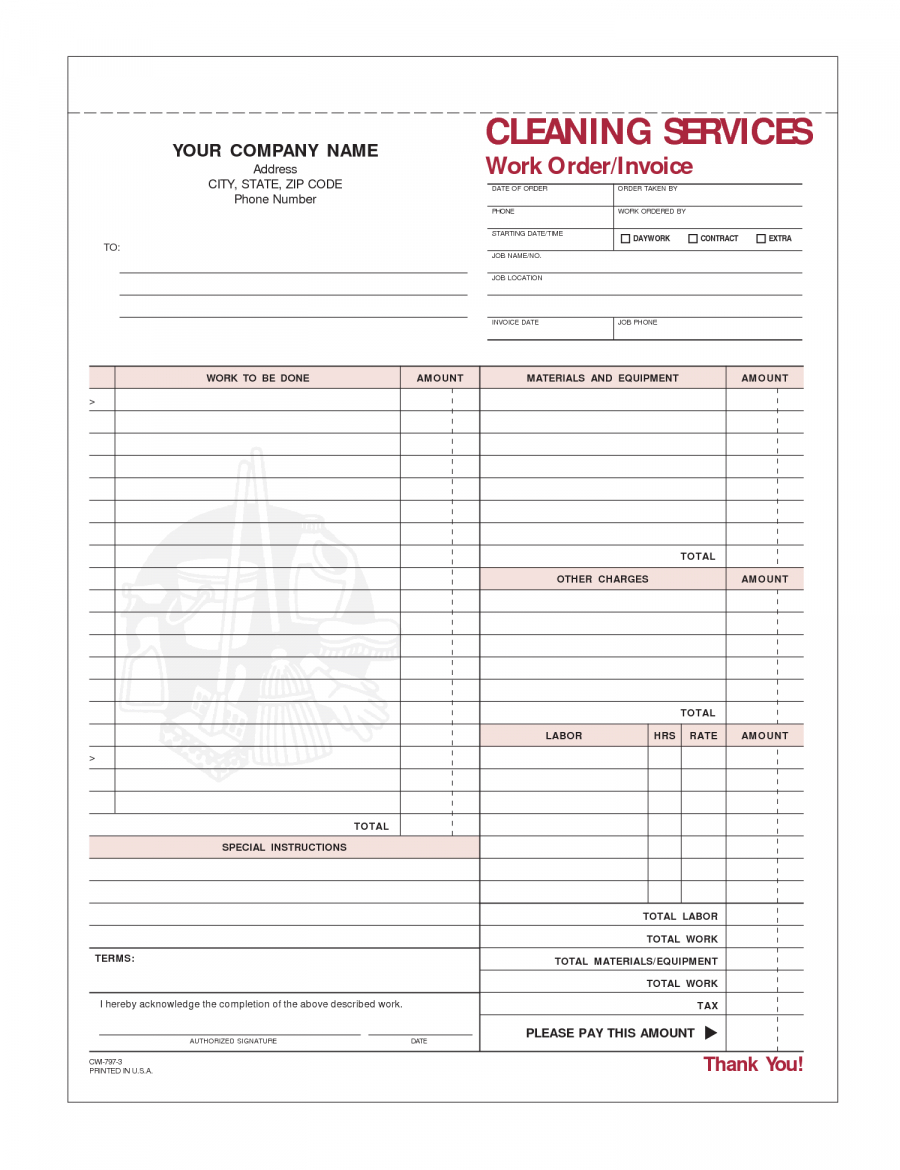 20+ Best Cleaning Service Invoice Template Free - Lancerules with House Cleaning Service Invoice