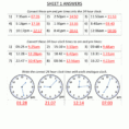 24 Hour Clock Conversion Worksheets To Timesheet Clock