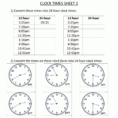 24 Hour Clock Conversion Worksheets With Time Clock Conversion Sheet