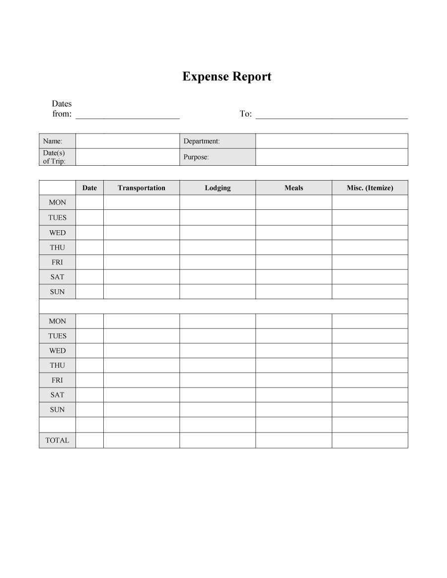 40+ Expense Report Templates To Help You Save Money - Template Lab and Business Expense Template Free