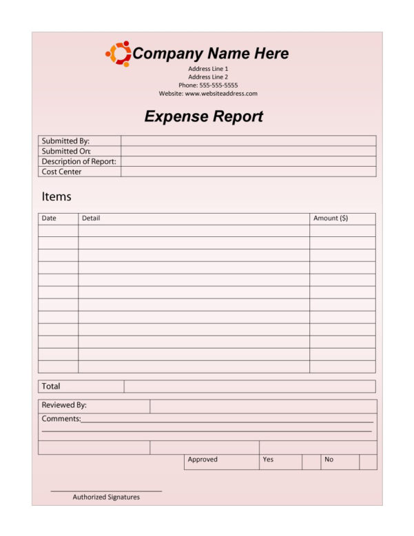 40+ Expense Report Templates To Help You Save Money - Template Lab in