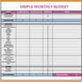 5+ Simple Household Budget Spreadsheet | Credit Spreadsheet Within Monthly Spreadsheets Household Budgets