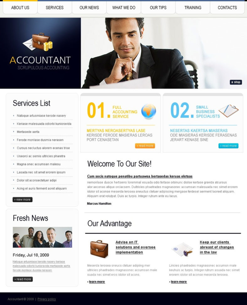 Accountant Website Templates Free Download   2018 Within Accounting Website Templates Free Download