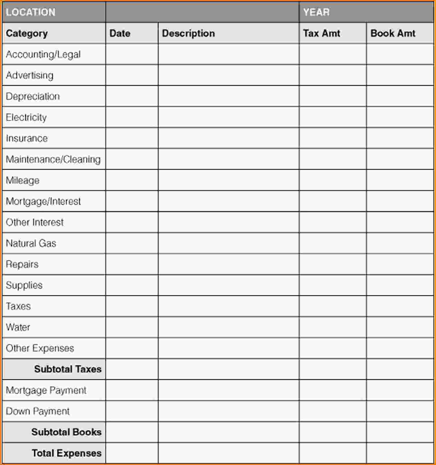 Chart Of Accounts Template Excel