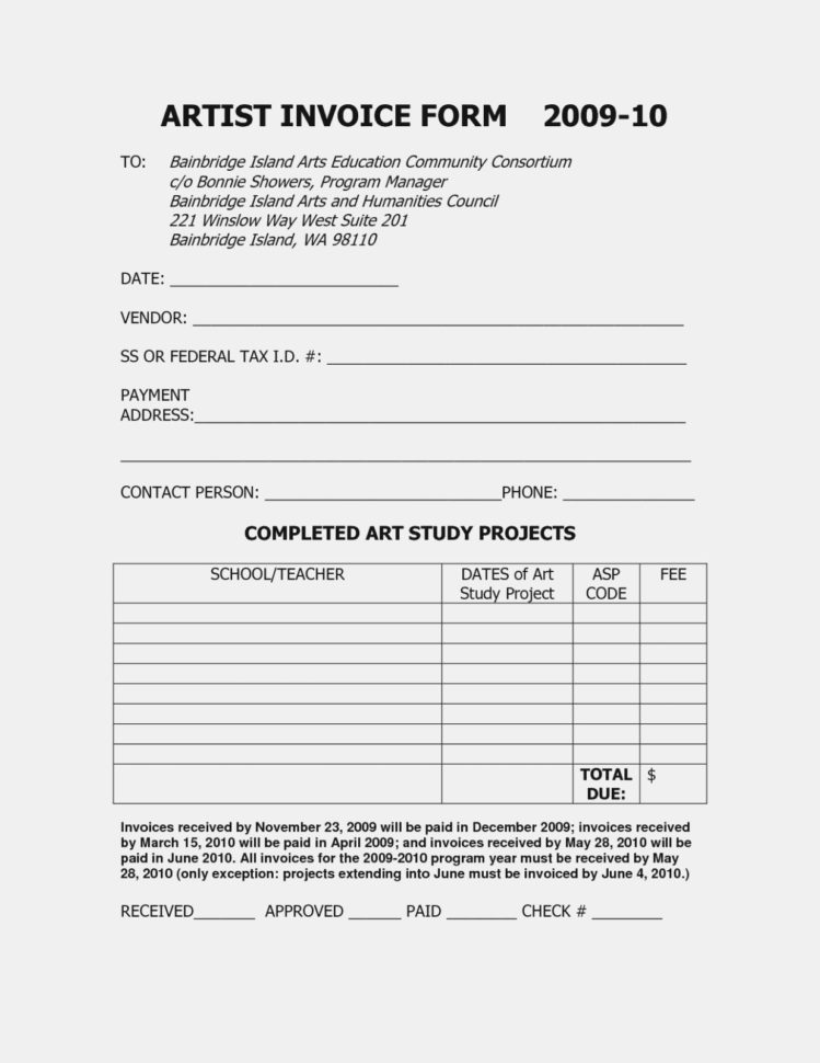 Artist Invoice Template Beauty Salon Invoice Template Artist Free X In Artist Invoice Samples