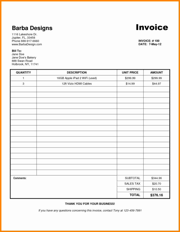 Painters Invoice Template Free