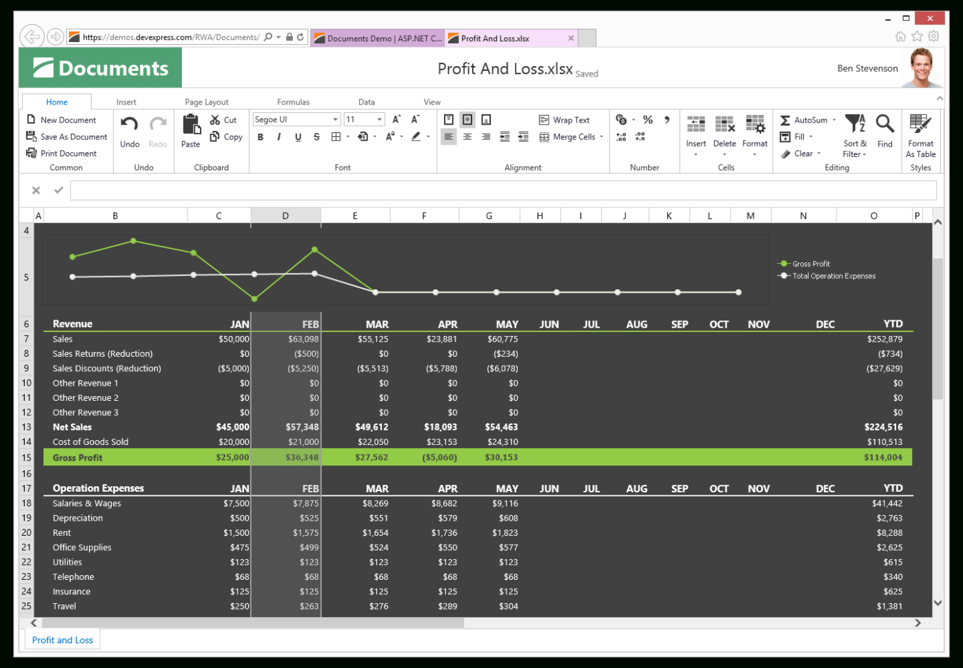 Asp Spreadsheet   Excel Inspired Spreadsheet Control | Devexpress For Spreadsheet Net