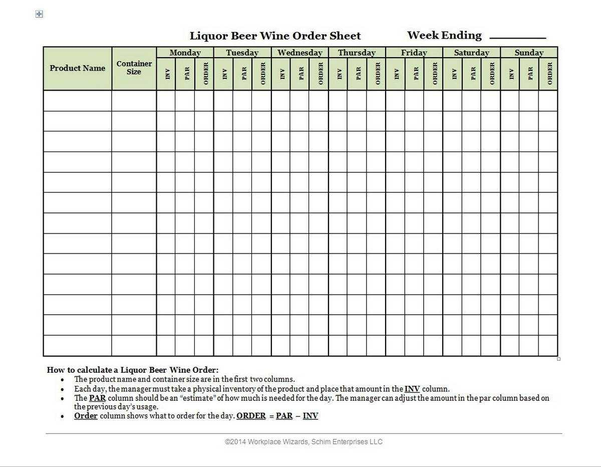 Bar Liquor Inventory Spreadsheet | Sosfuer Spreadsheet Inside Bar Liquor Inventory List