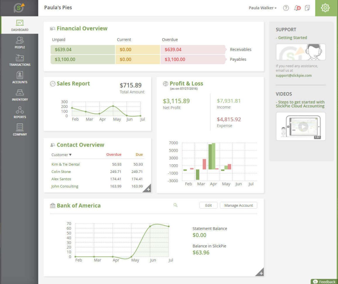 Best Free Accounting Software For Small Business   Slickpie Online Within Free Business Expense Software