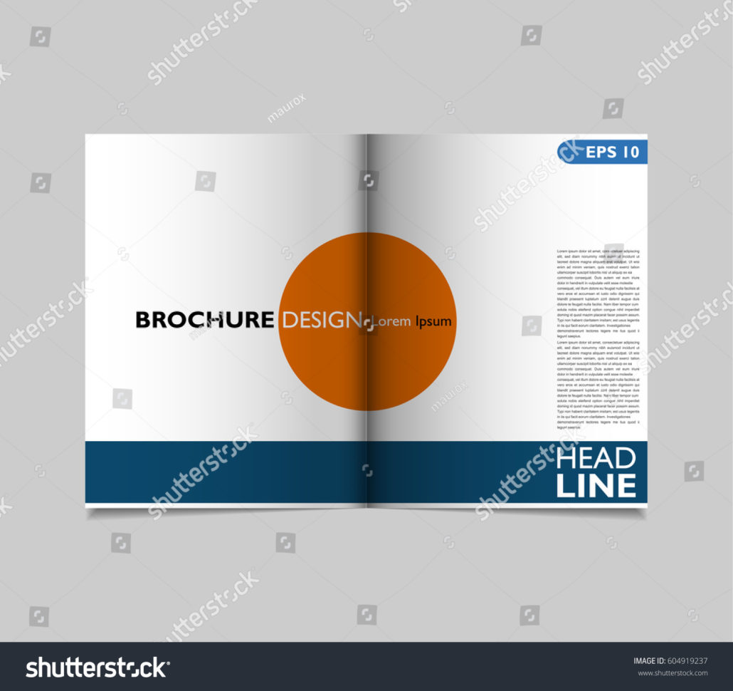 Bifold Brochure Template Design Flyer Layout Stock Vector 604919237 With Business Applications Template