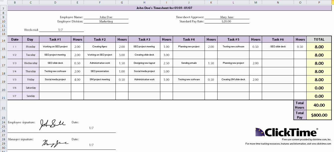 Billable Hours Template Excel Free Free Simple Excel Employee inside Employee Hour Tracking Template