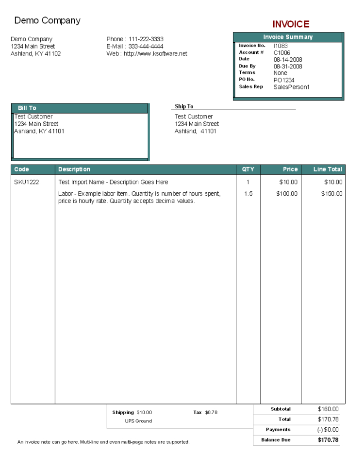 Billing Software & Invoicing Software For Your Business   Example And Professional Invoice Template