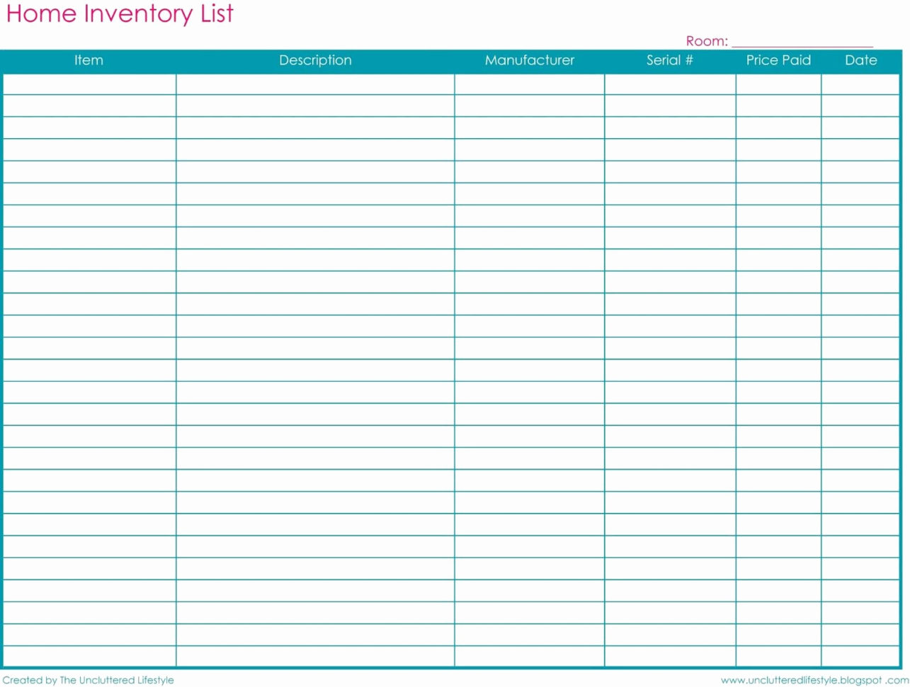 Printable Blank Inventory Spreadsheet Db excel Printable Blank Inventory Spreadsheet Db excel