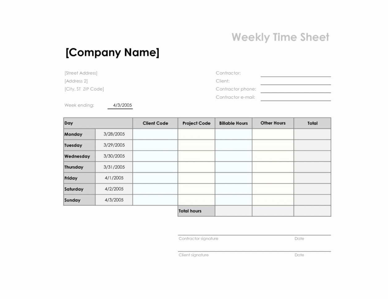 Blank Timesheet Template Free Accomplished Free Employee Time With Employee Time Tracking Spreadsheet