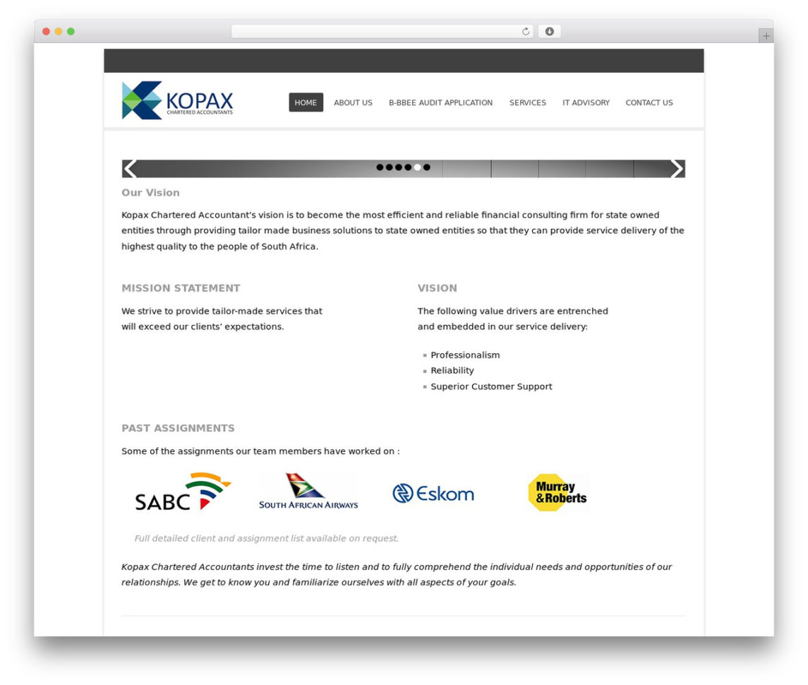 Bota Wordpress Template Free Downloadtemplate Express   Kopaxca Intended For Accounting Website Templates Free Download