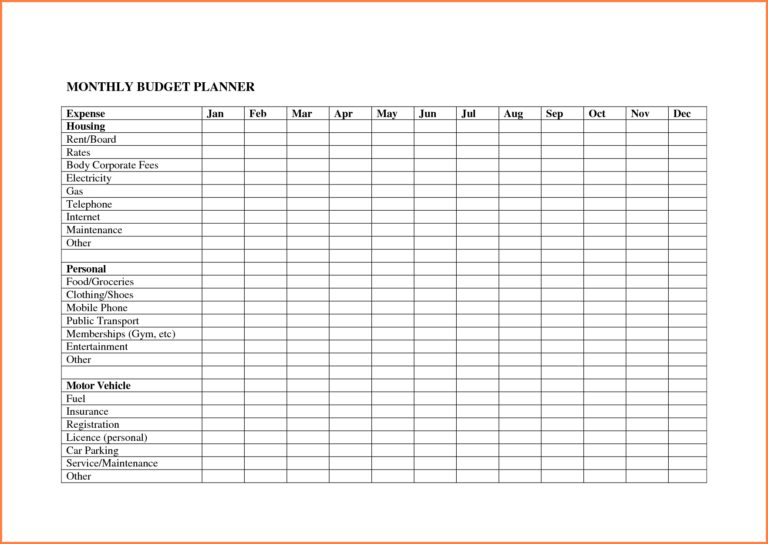 Budget Calculator Template 12 - El Parga and Household Budget ...