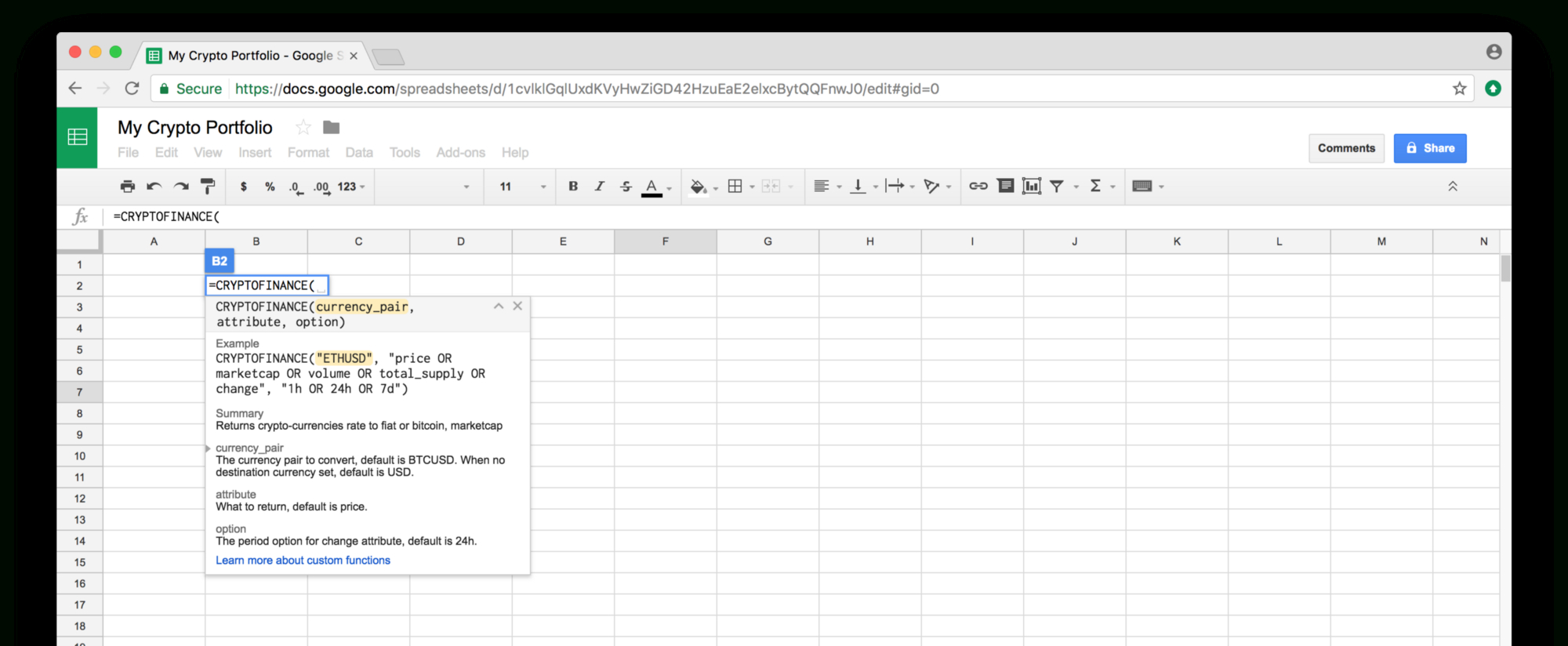 Build Your Own Cryptocurrency Portfolio Tracking Spreadsheet — Steemit inside Create Your Own Spreadsheet