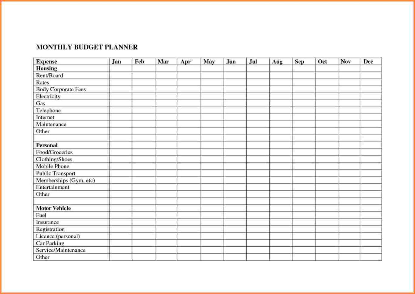 Business Budget Planning Worksheet Monthly Planner Spreadsheet You With Business Budget Worksheet Free