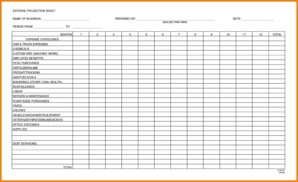 Business Expense Categories Spreadsheet - Daykem with Business Expense