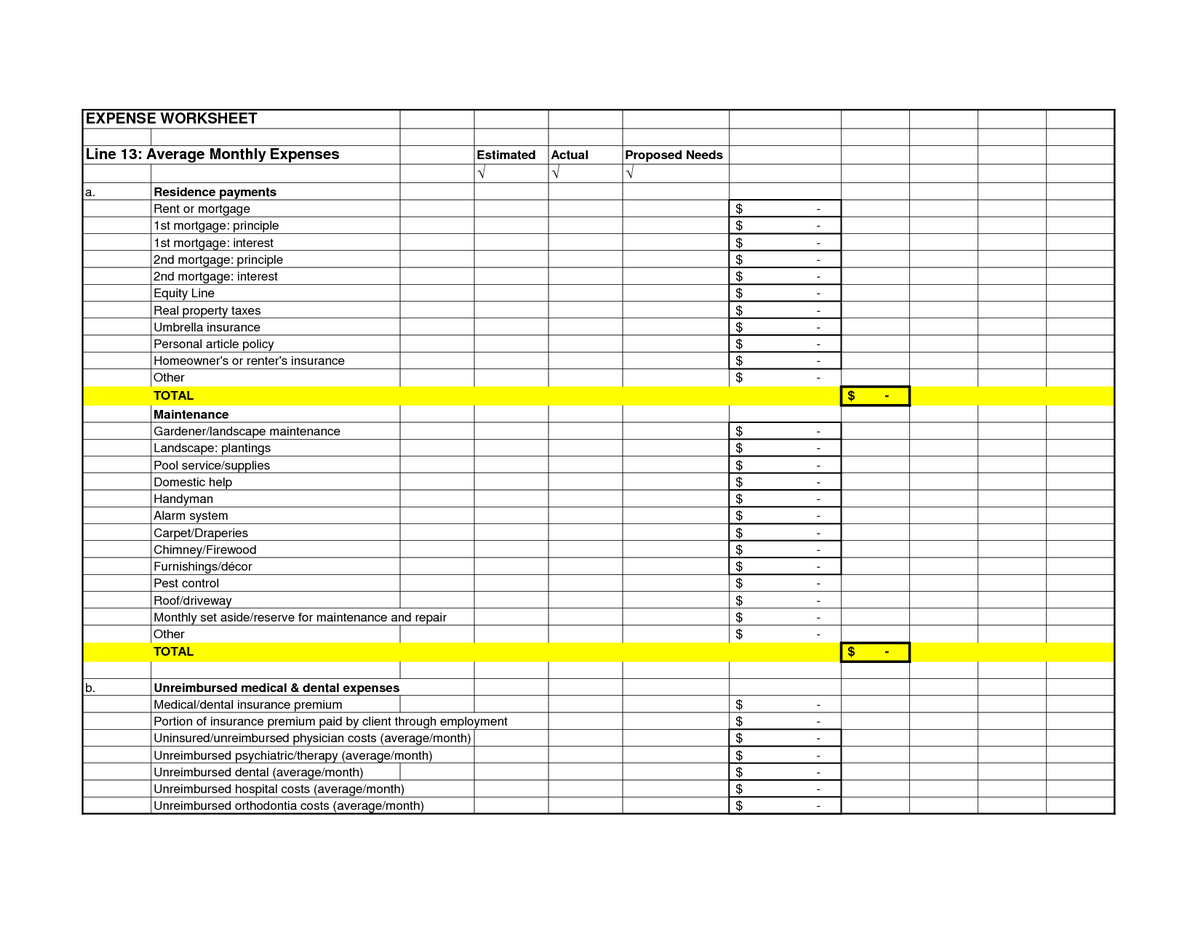 Business Expenses Spreadsheet Sample With Excel Monthly Budget Intended For Business Monthly Expenses Spreadsheet Template