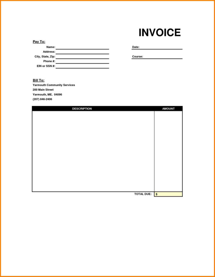 Business Invoice Template Care Invoice Template Sample Simple With Simple Expense Form