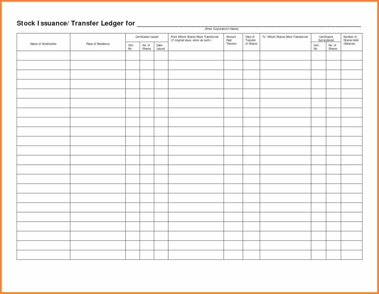 Business Ledger Template   Kairo.9Terrains.co With Small Business General Ledger Template