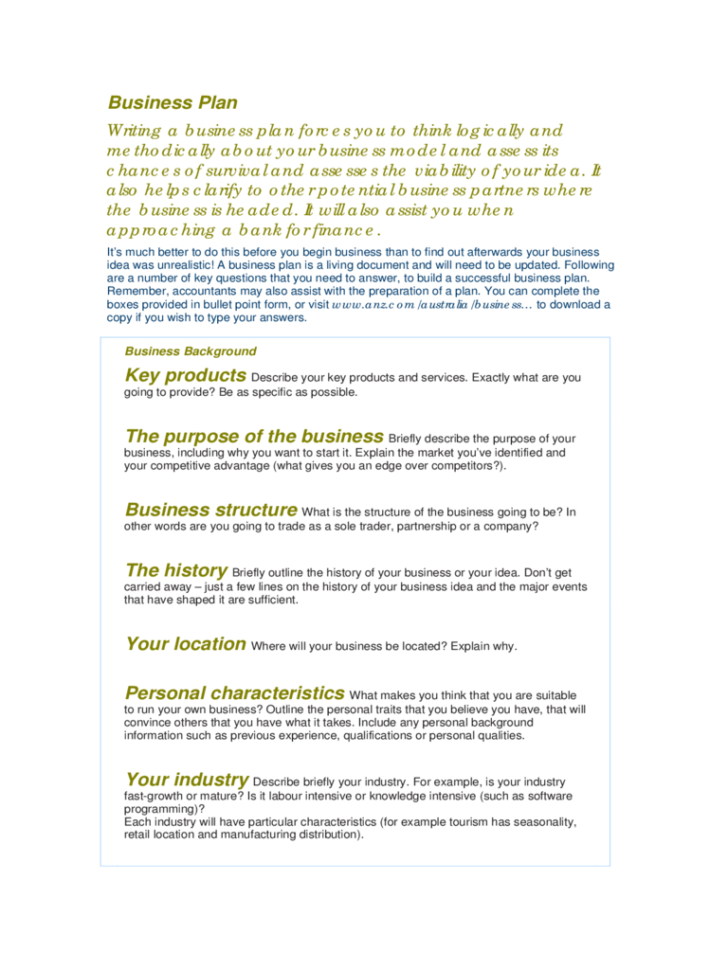 Business Plan Form   6 Free Templates In Pdf, Word, Excel Download Intended For Form Business Plans