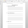 Business Plan Template In Form Business Plans