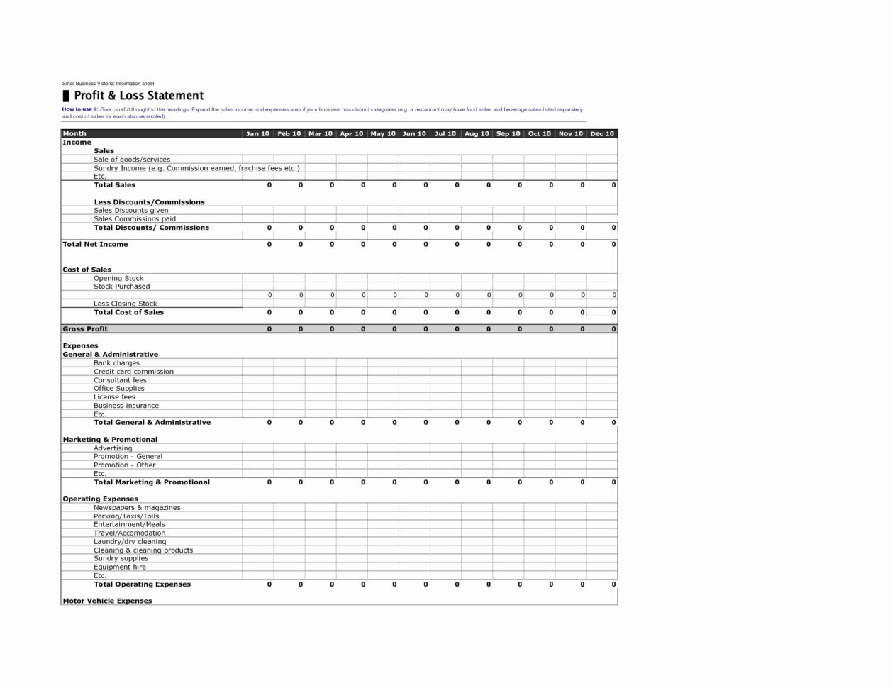 Business Profit And Loss Template Ebay Profit And Loss Spreadsheet To Business Profit And Loss Spreadsheet