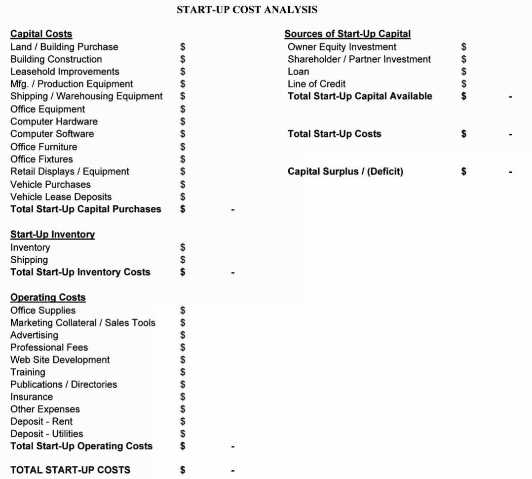 Business Startup Expenses Spreadsheet New Startup Business Expenses To Business Startup Budget Spreadsheet