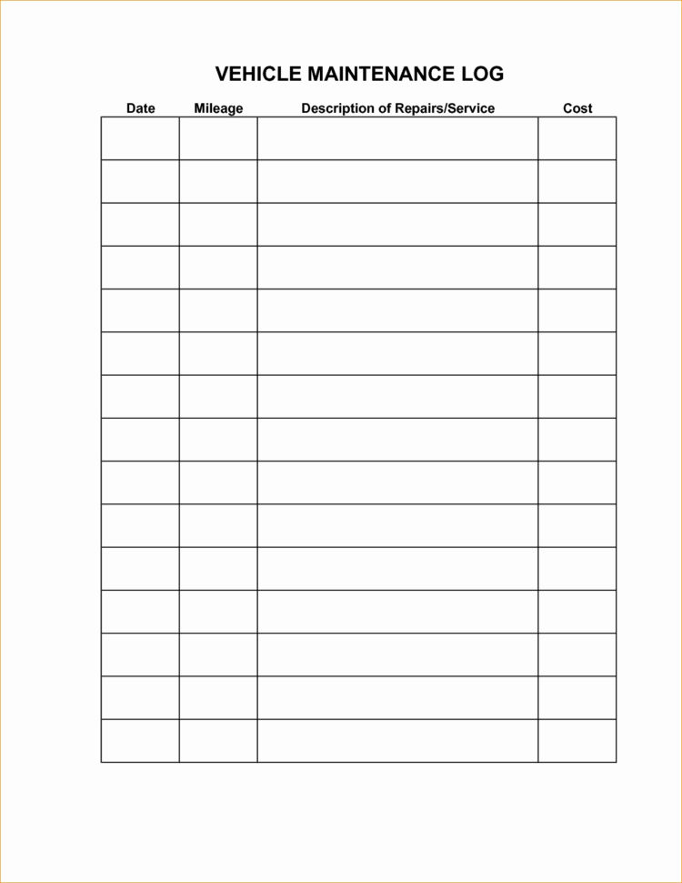 Car Maintenance Log Pdf Luxury Maintenance Spreadsheet Template Best ...