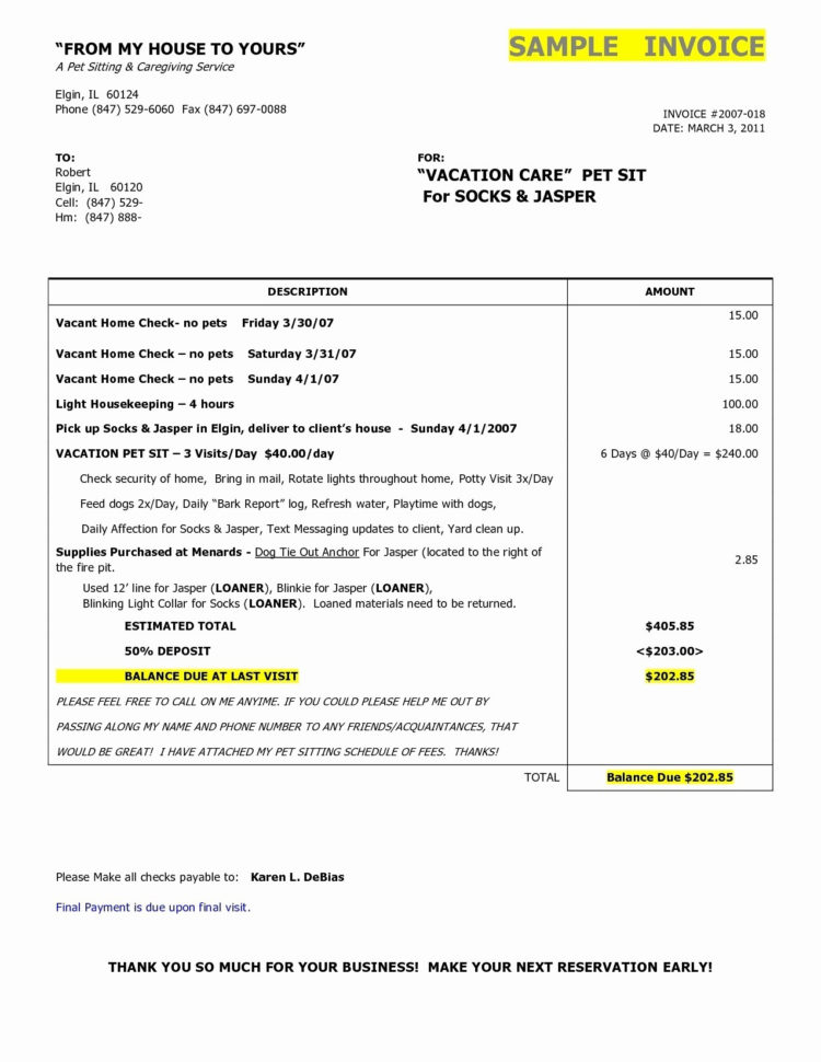 Catering Bill Invoice Template Service Invoice Template Unique In Catering Service Invoice