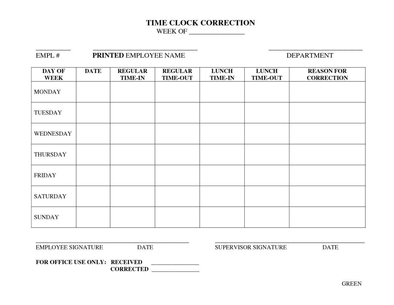 Clock In Clock Out Sheet Template   Durun.ugrasgrup With Time Clock Spreadsheet Template