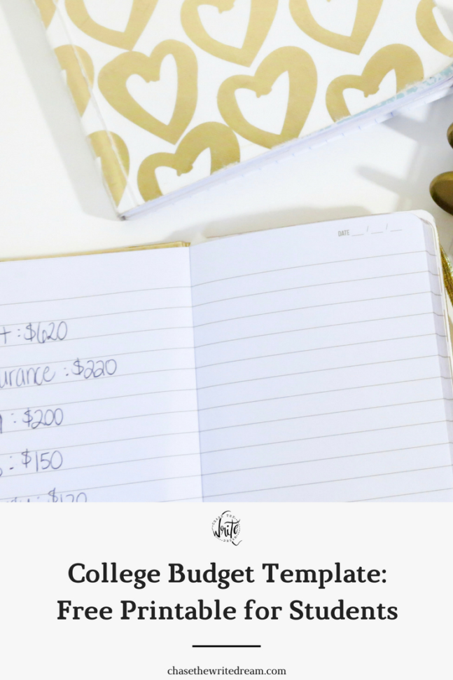 College Budget Template: Free Printable For Students For College Budget Template