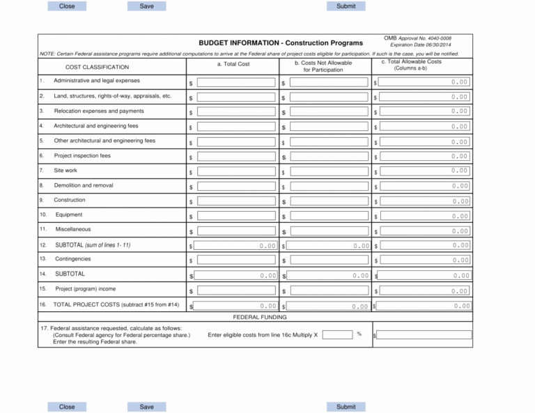 Construction Cost Breakdown Template Beautiful Construction Cost with ...