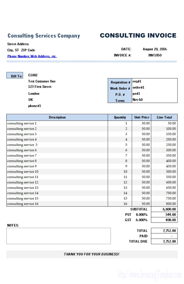 Consulting Invoice Template Microsoft Word Invoice Format In Word For Consulting Invoice