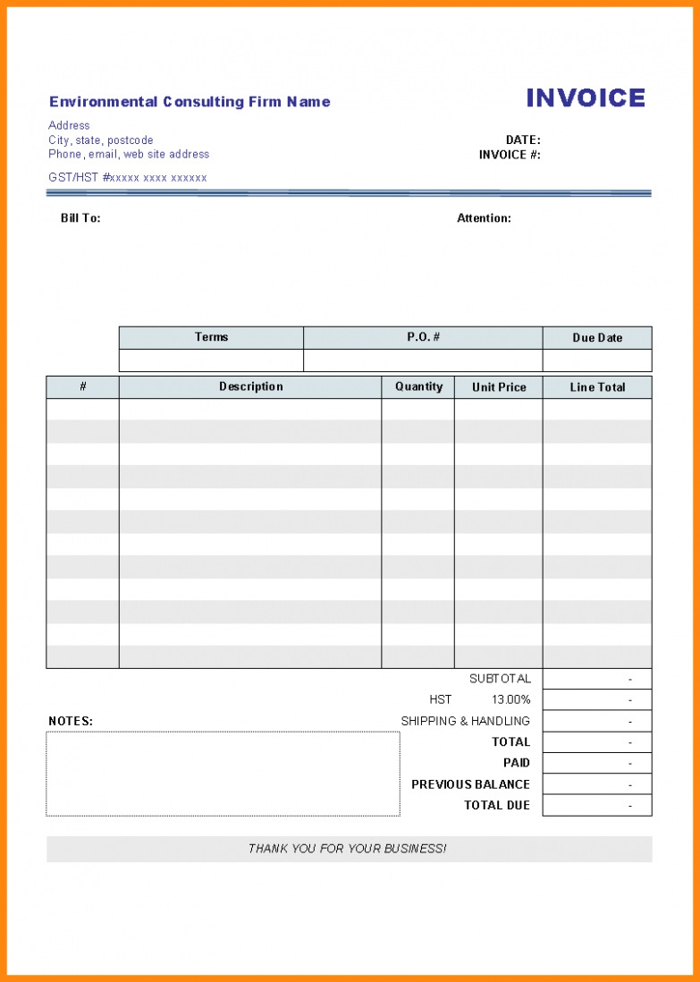 simple consulting invoice template