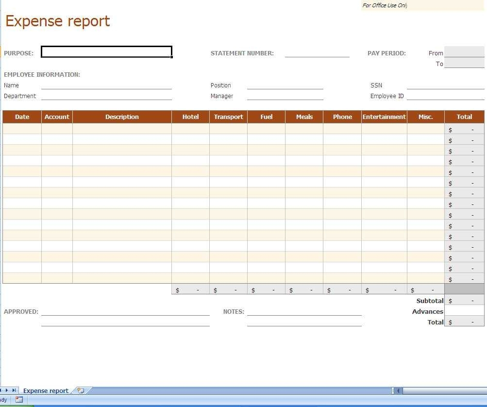 daily expenses sheet in excel format