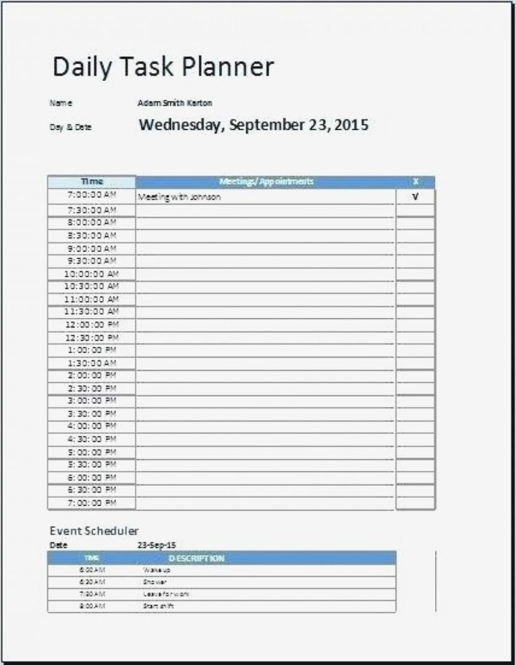 Daily Task List Template Excel Weekly More From Schedule Blank Inside Excel To Do List Tracker