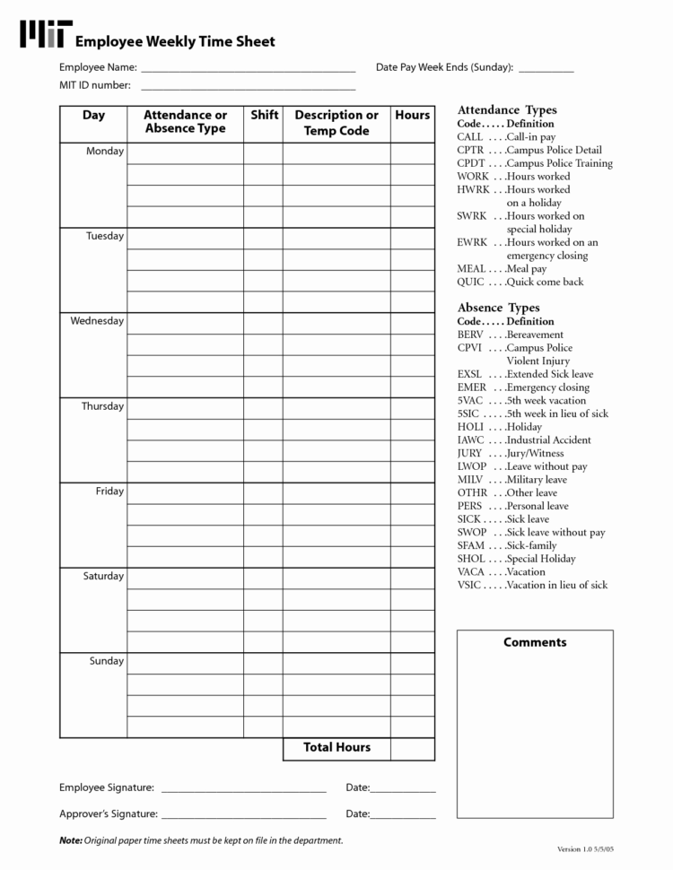 Daily Timesheet Template Free Printable Readable Spreadsheet In Biweekly Payroll Timesheet Template