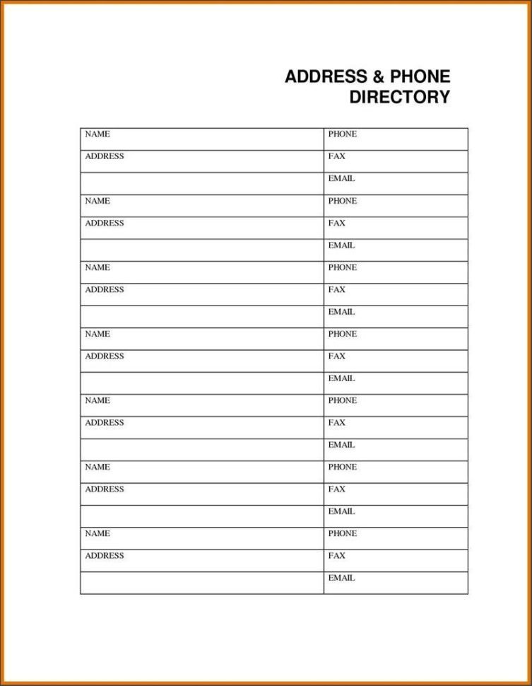 Daily Use Of A Phone List Template #272   Searchexecutive To Email Contact List Template