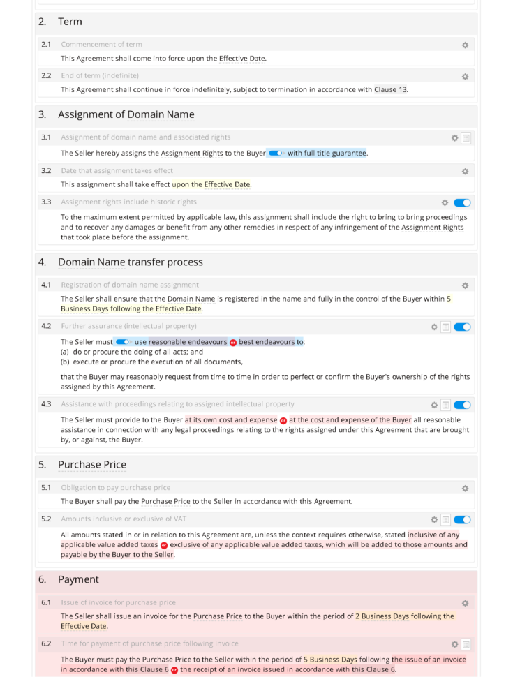 Domain Name Sale Agreement   Docular Inside Domain Name Invoice