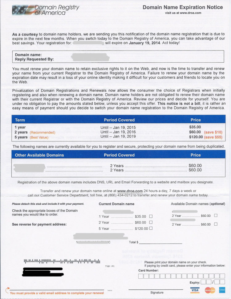 Don't Be Fooleddomain Renewal Letters And Domain Name Invoice